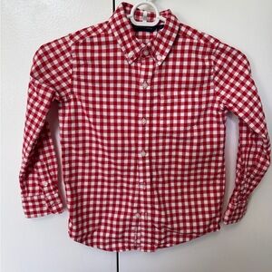 Jeanie and Jack Red Flannel Checkered Boys Shirt size 6